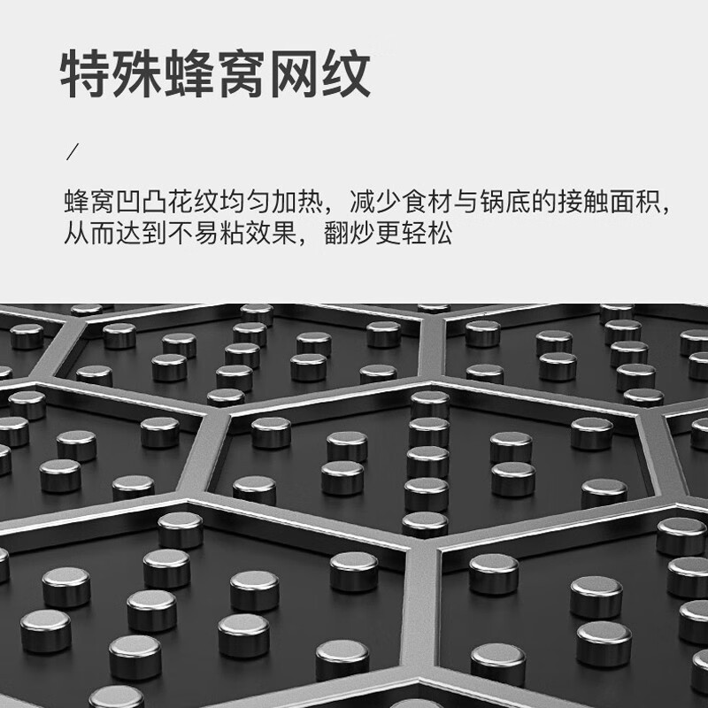 康巴赫 LPB-JG32 卡迈威三层钢蜂窝锅 32cm炒锅