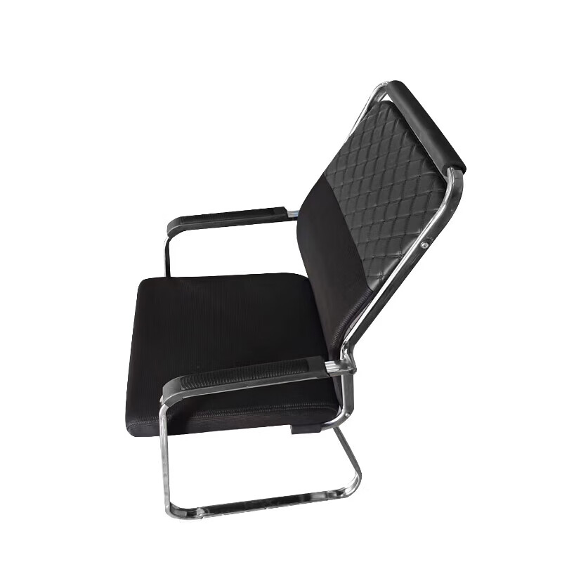 锦北皮质会议椅椅子电脑椅办公椅会议培训椅网布椅弓形椅职员座椅H-3高清大图