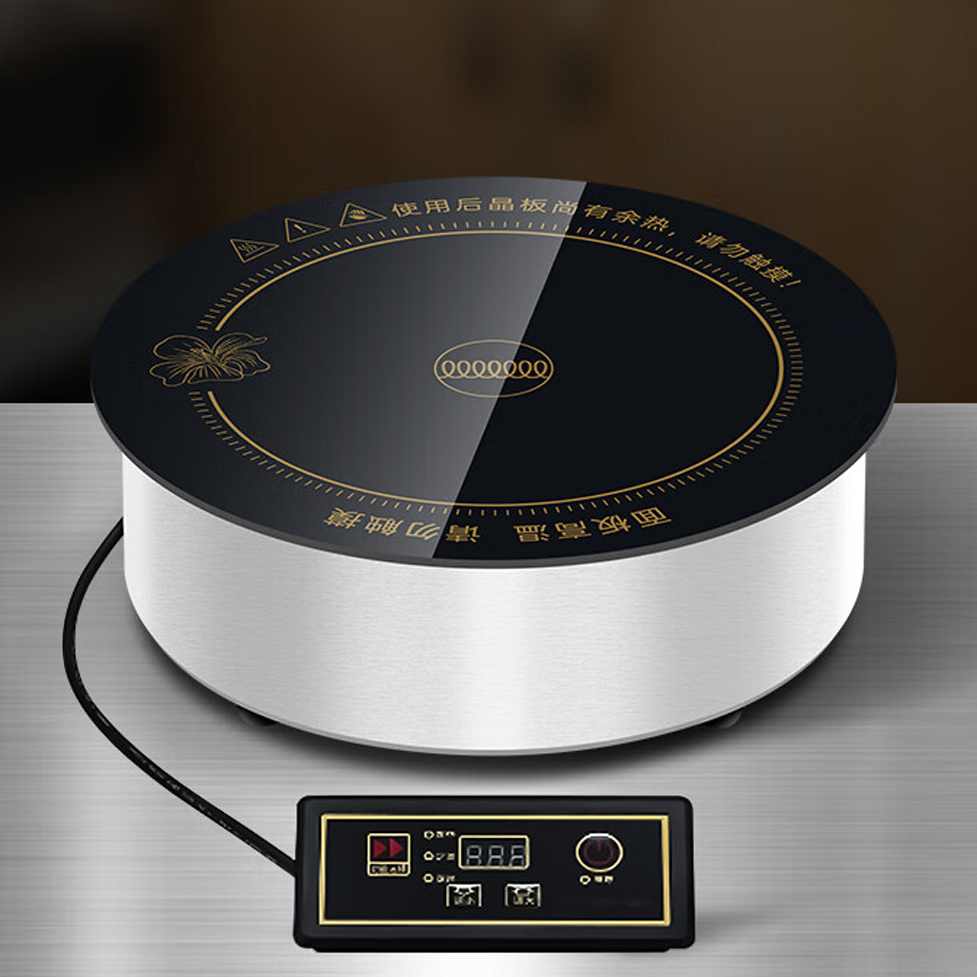 史蒂芬Stevison SDF-DTL300-2500W 方形黑晶电陶炉 220V 2500W 合套/嵌入两用 不锈钢高清大图