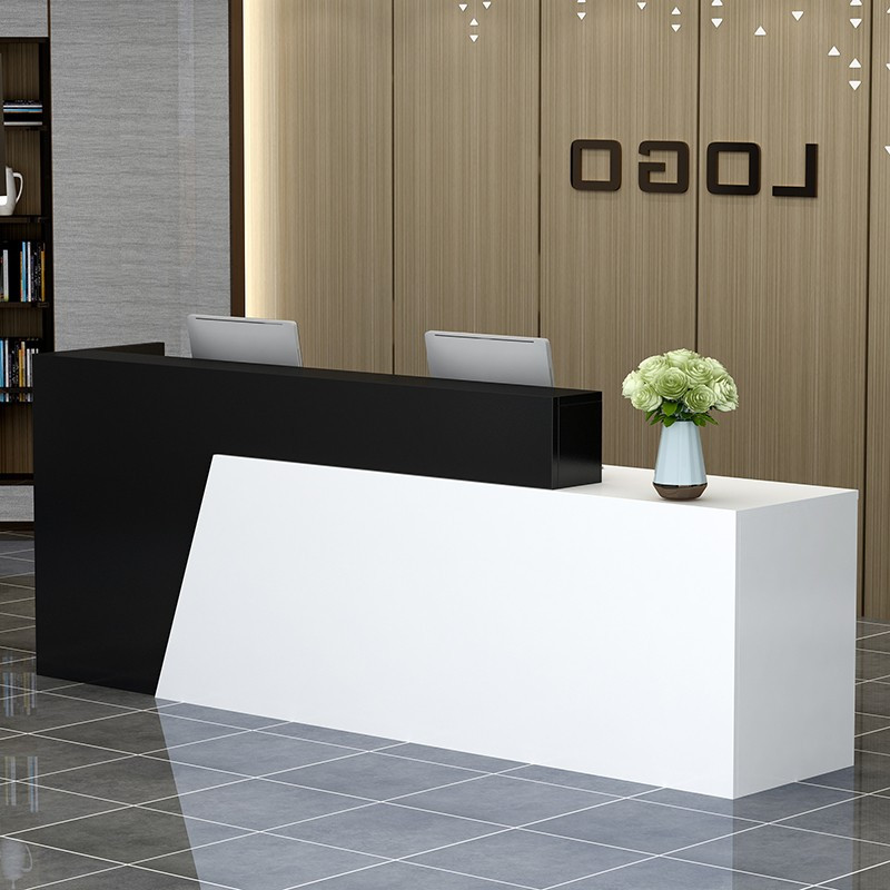 艺可恩收银台柜台简约现代便利店服装店吧台店铺小型公司烤漆前台接待