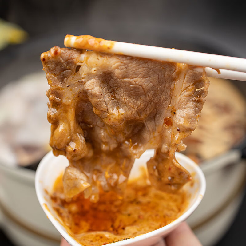 大庄园 原切牛肉片肥牛片200克*5袋装火锅牛肉卷高清大图
