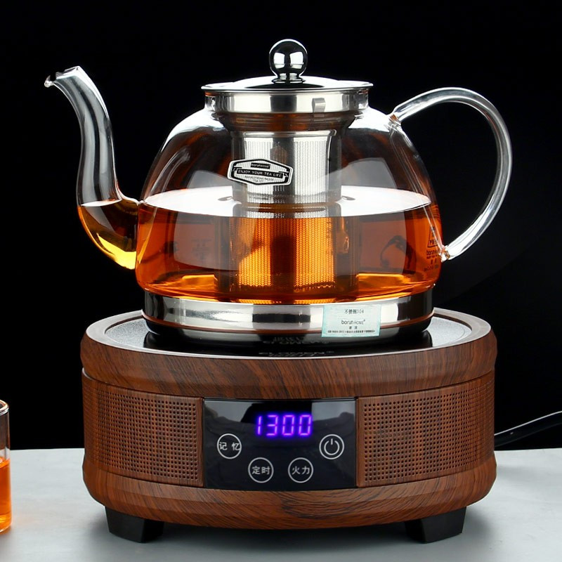 鼎亨玻璃茶壶煮茶器黑茶电陶炉煮水过滤泡花茶壶煮茶壶烧水壶套装