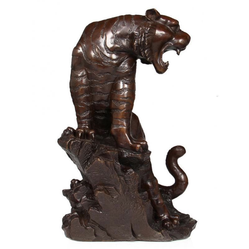 美帮汇十二生肖铜虎摆件虎啸山河老虎工艺品家居摆设办公室装饰图片