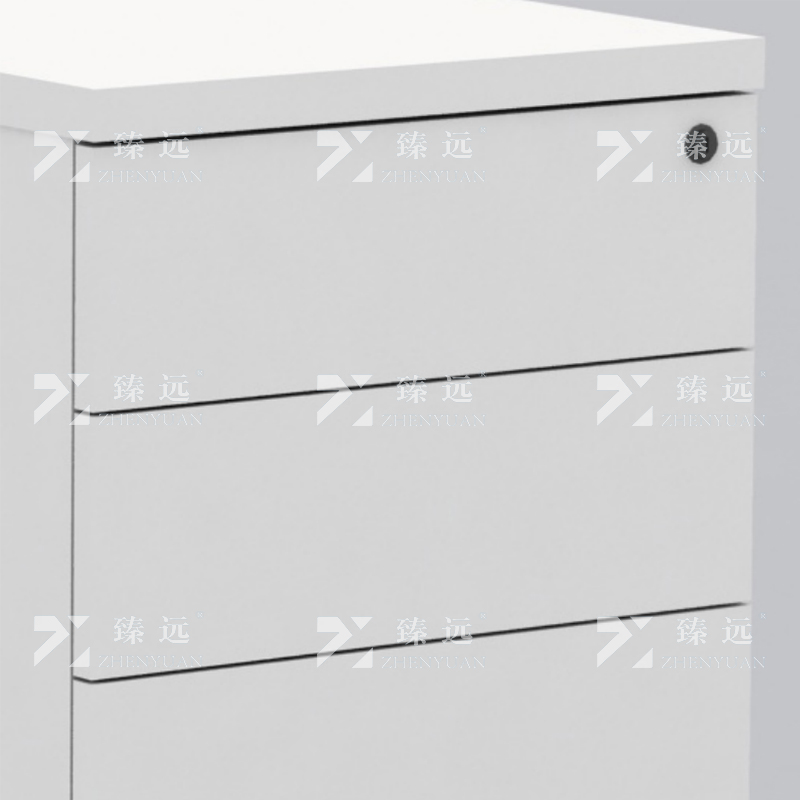 臻远 ZYGW-019活动柜三抽矮柜晨曦白高清大图