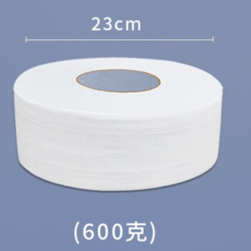 鸣固 大卷纸厕纸卫生纸商用大盘纸卷筒纸 600克/卷 四层加厚 整箱12卷高清大图