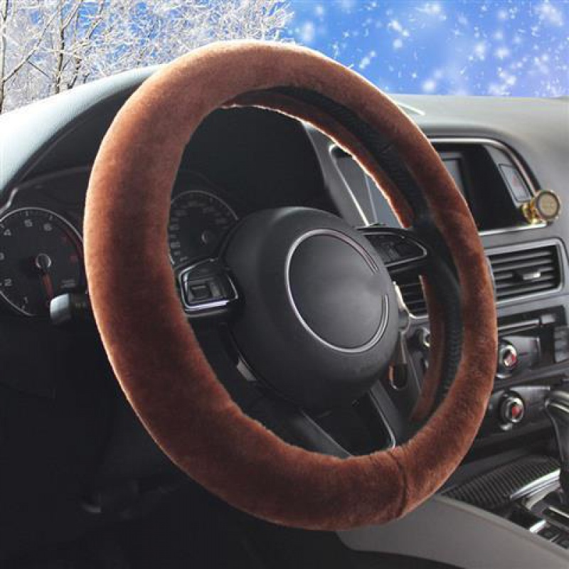 360宝骏560730310510专用冬季毛绒汽车方向盘套毛把套把套毛套纯毛绒