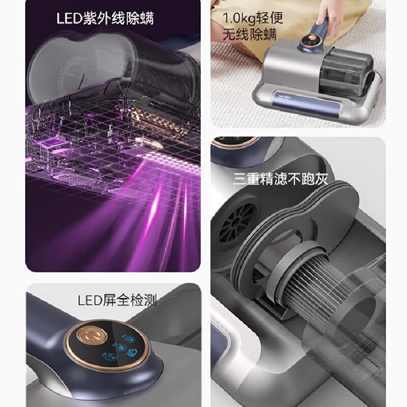 古菲斯(Gufius)除螨仪GFCM-15床上吸尘器手持除螨仪家用床上除螨机去螨虫吸尘黑色高清大图