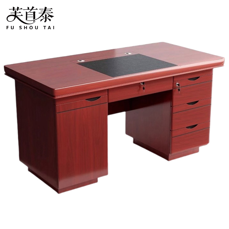 芙首泰木质办公桌1.6米张高清大图