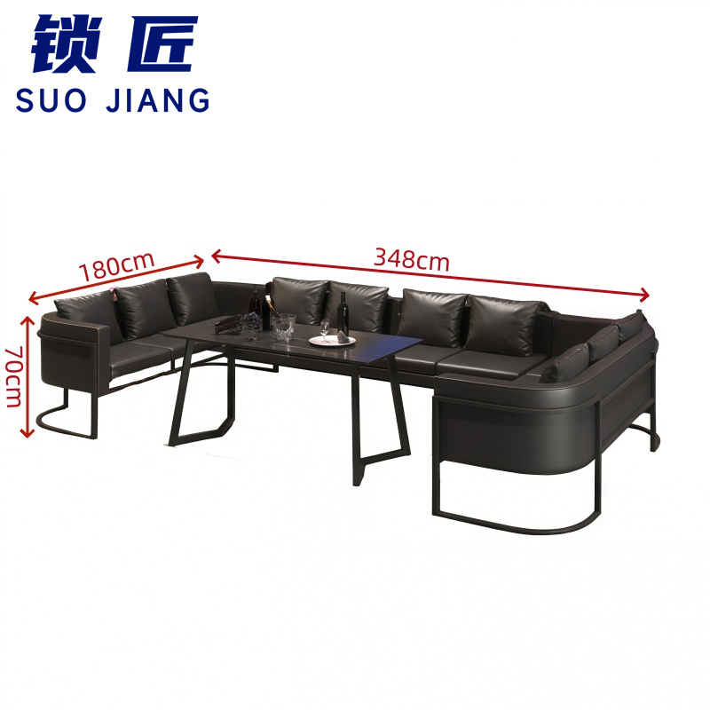 锁匠 沙发组合十人位+茶几套高清大图