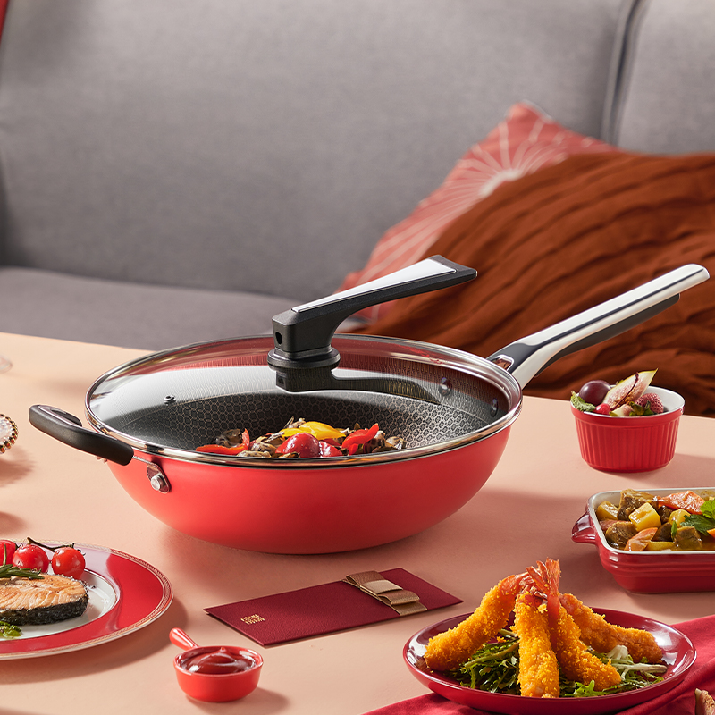 炊大皇(COOKER KING) 316L不粘锅炒锅34cm BZ50793