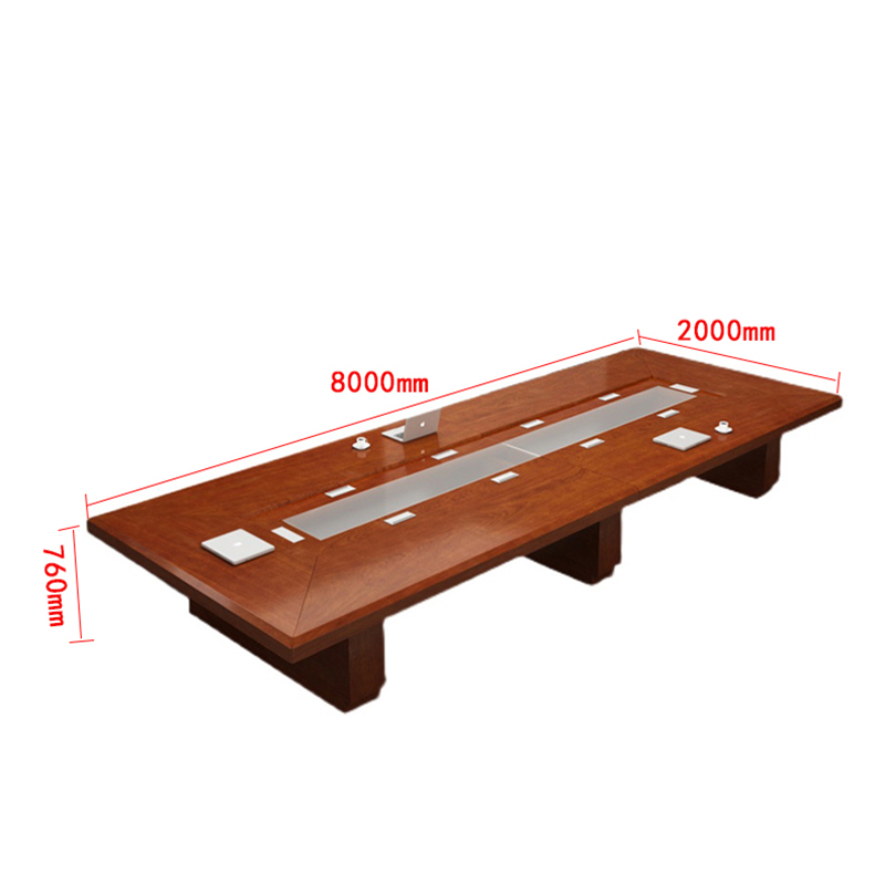隆博盛景 现代简约办公桌员工长条培训洽谈多人会议桌8000*2000*760mm
