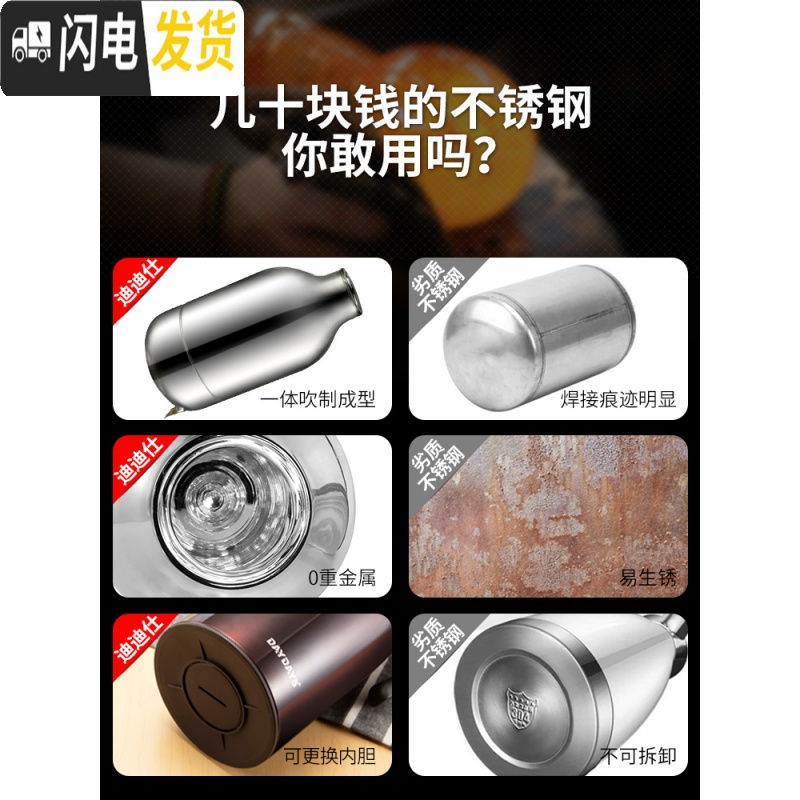 三维工匠保温水壶家用保温瓶大容量热水瓶暖壶不锈钢热水壶保温壶 香槟-1.6高清大图