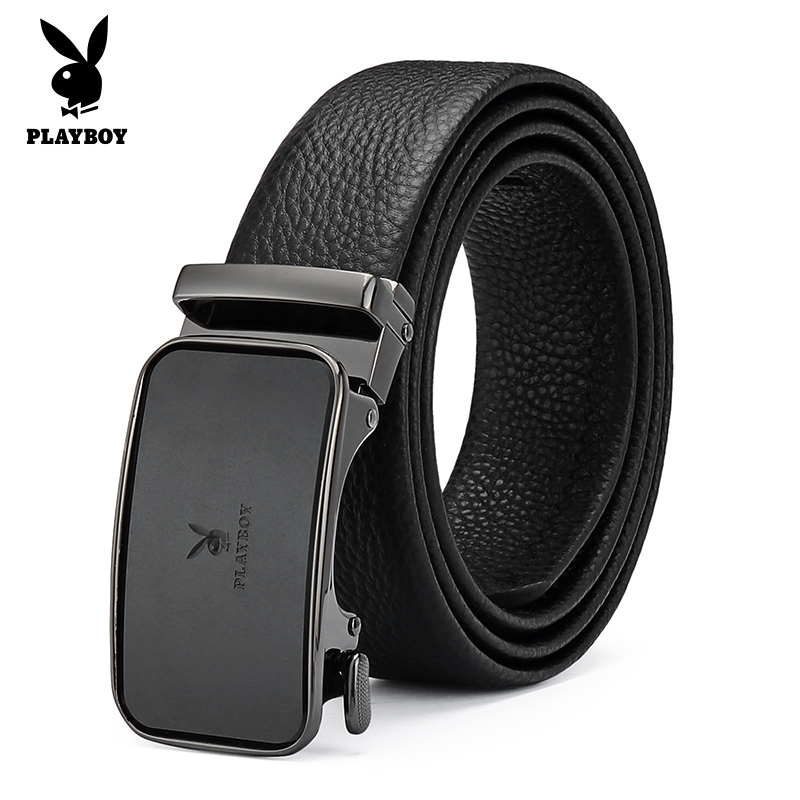 花花公子皮带男士新款真皮自动扣腰带高档牛皮送男友礼盒装裤带男高清大图