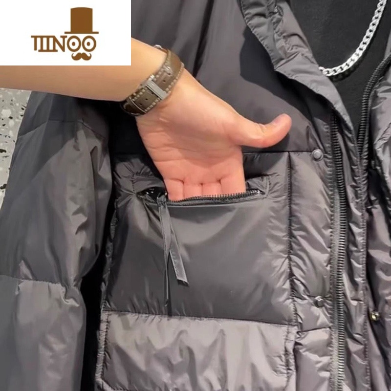 YANXU冬季新款立领棉服修身男士社会纯色百搭潮流休闲外套网红同款棉袄高清大图