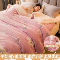 南极人毛毯被子冬季加厚珊瑚绒法兰绒床单盖毯春秋单人毯子床上用 150x200cm【单人毛毯】 双层加厚【牛奶绒+羊羔绒】-花团锦簇