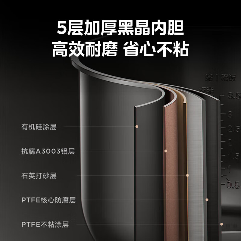 美的(Midea)电压力锅8升大容量家用高压电饭锅全自动智能预约煲汤开盖煮小米粥 MY-E8129高清大图