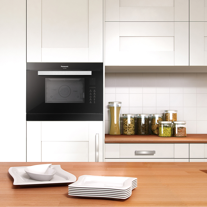 松下(Panasonic)NN-CS8NKB微电脑式微波炉烤箱蒸箱三合一32升智能家用烘焙嵌入式微蒸烤一体机高清大图
