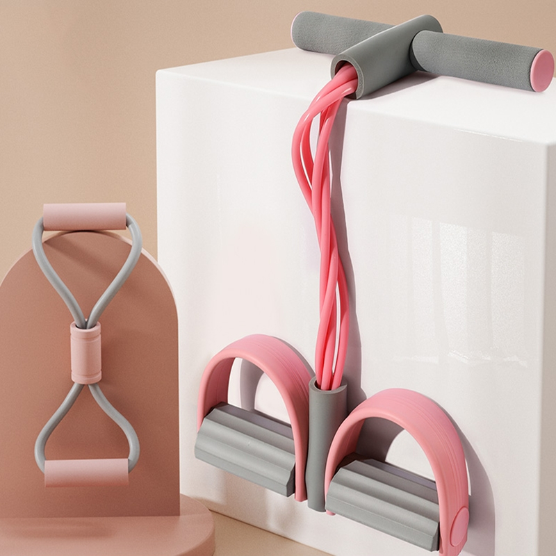 闪电客脚蹬拉力带仰卧起坐辅助器女健身器材家用拉伸绳