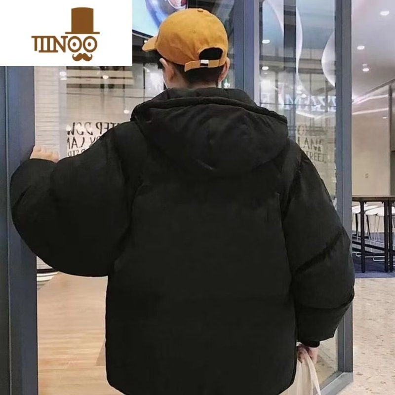 YANXU港风小众棉衣男宽松面包服冬季加绒加厚情侣棉服学生百搭棉袄外套