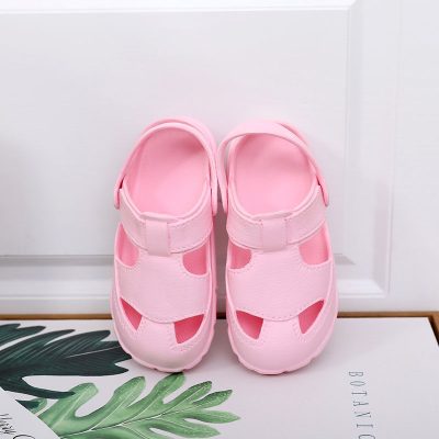 促销活动夏季1-3岁儿童洞洞鞋女宝宝防滑室内凉拖鞋婴幼儿男童凉鞋包头鞋