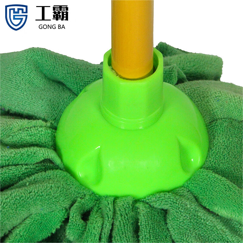 工霸(GONGBA)烤漆铁杆拖把 彩色吸水纤维布条墩布拖布(颜色随机)1把高清大图