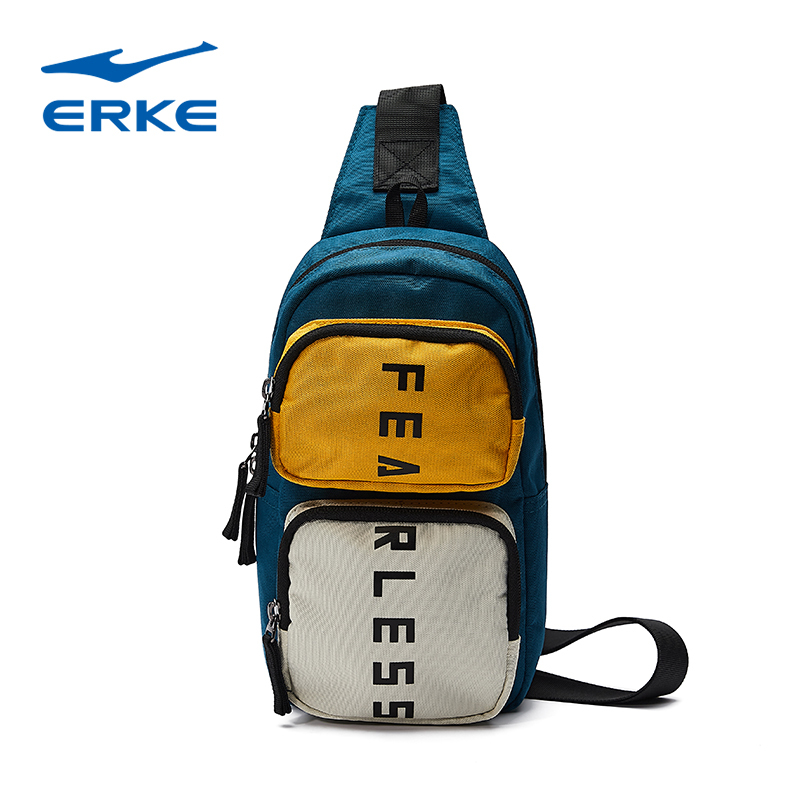 鸿星尔克运动包2021秋季新款男女单肩包潮流斜挎包旅游运动手机包