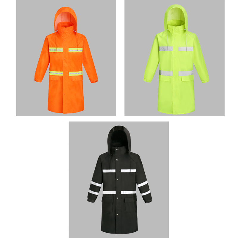 印字 单人 长款雨衣 全身外套风衣雨披物业保安成人徒步户外防水雨衣高清大图