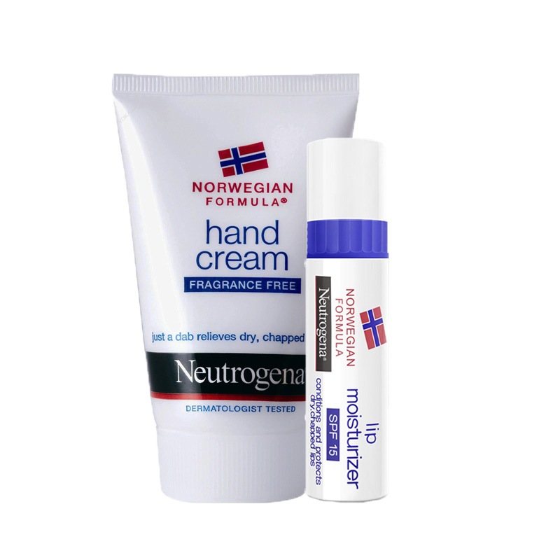 露得清(Neutrogena)护肤润唇膏滋养护手霜套装(保湿 滋润 补水 改善唇纹 防干裂 苏宁自营)