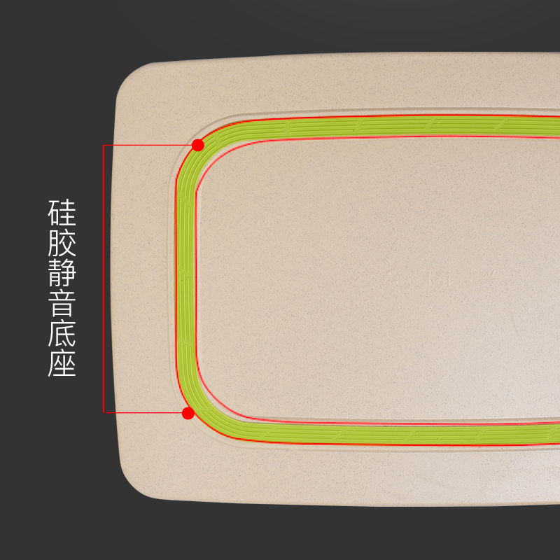 双枪Suncha长方型菜板可降解环保小麦砧板切菜板宝宝辅食板家用案板面板刀板ZB7040(400×280×8.5mm)