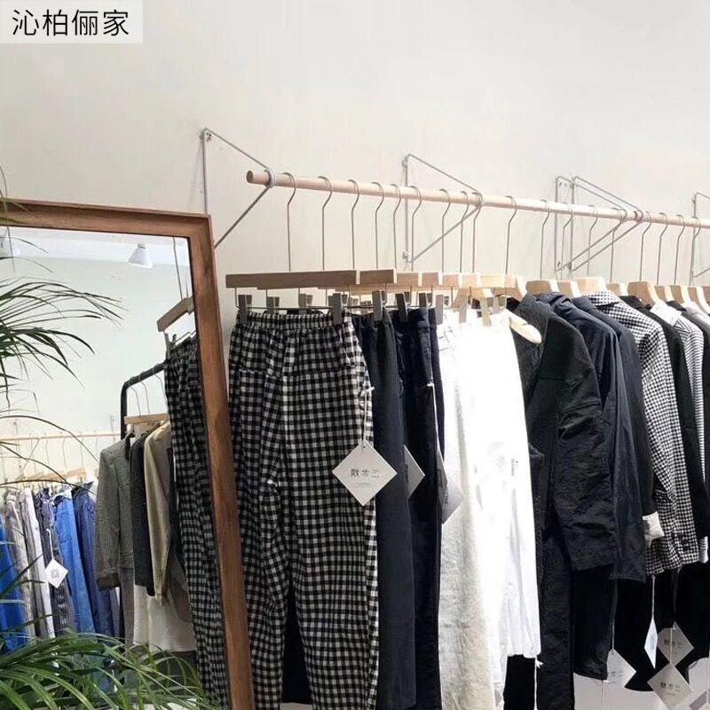 服装店展示架上墙童装货架男女装铁艺壁挂式衣架陈列侧挂正挂组合晾晒架 三维工匠 定做尺寸 官方标配
