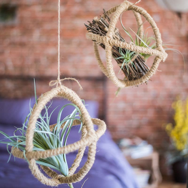 美帮汇工业风LOFT交叉球麻绳缠绕球软装饰品橱窗陈列RH美式乡村 大号图片