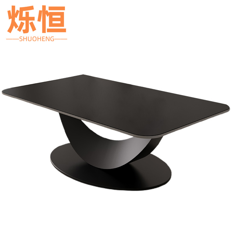 烁恒方桌黑色100*50*42cm张高清大图