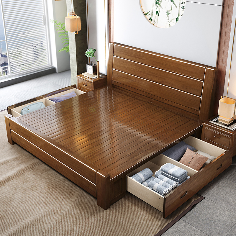 8m双人床小户型高箱储物床1.5m小户型婚床 单床框架床