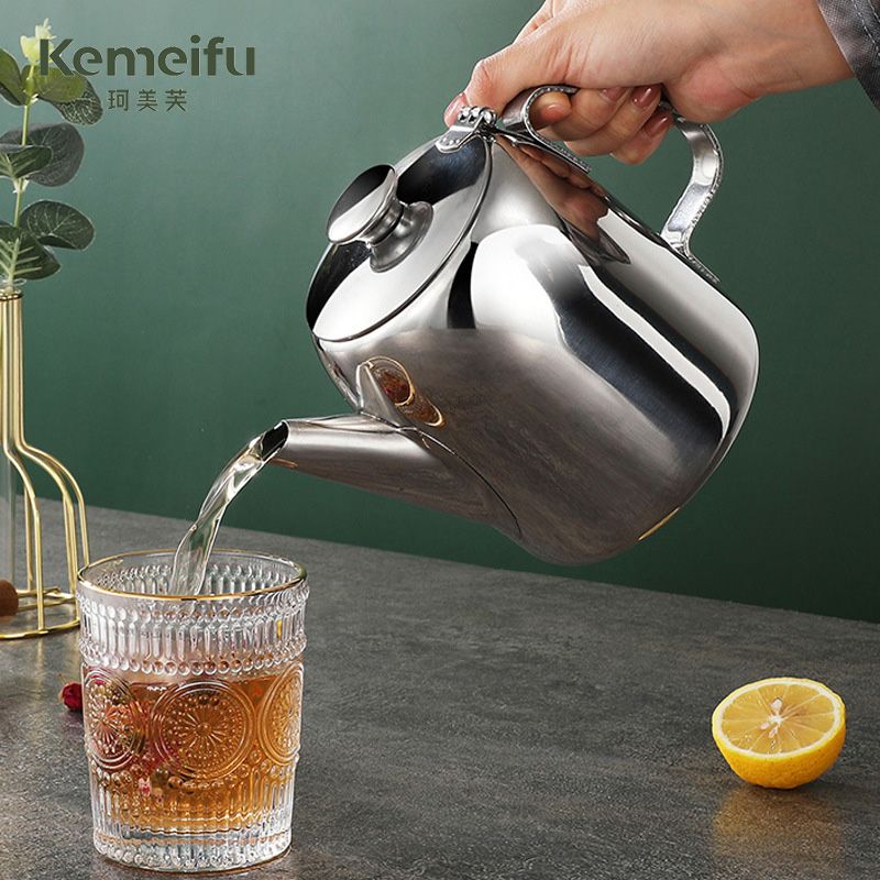 珂美芙 咖啡器具 不锈钢安士茶壶咖啡壶 48安士 个高清大图