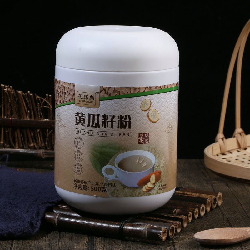 优膳颜 老黄瓜籽粉500gx2罐装果蔬籽粉熟粉代餐粉营养早餐粉即食 悦舜生物