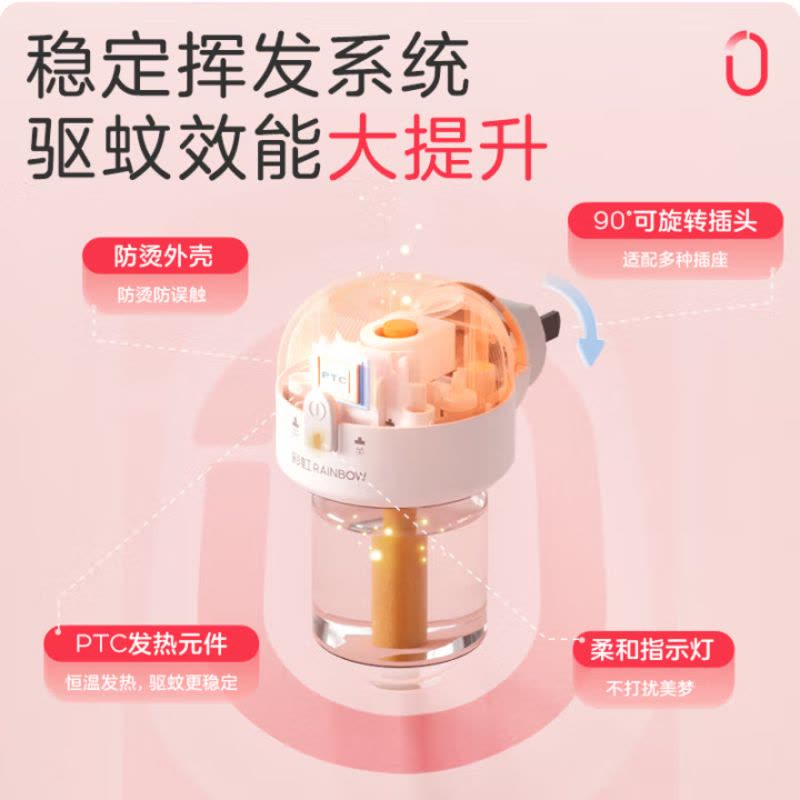 榄菊电热蚊香液(灭蚊液)套装无味驱蚊防蚊液插电家用(灭蚊器) 无香型 4瓶 1器 [1居室优选]180夜图片