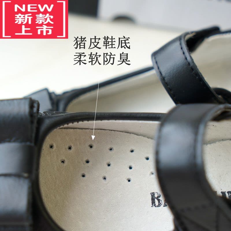 可莉允女童黑皮鞋儿童公主鞋演出鞋花童鞋中小学生礼服鞋软皮秋运动休闲鞋图片