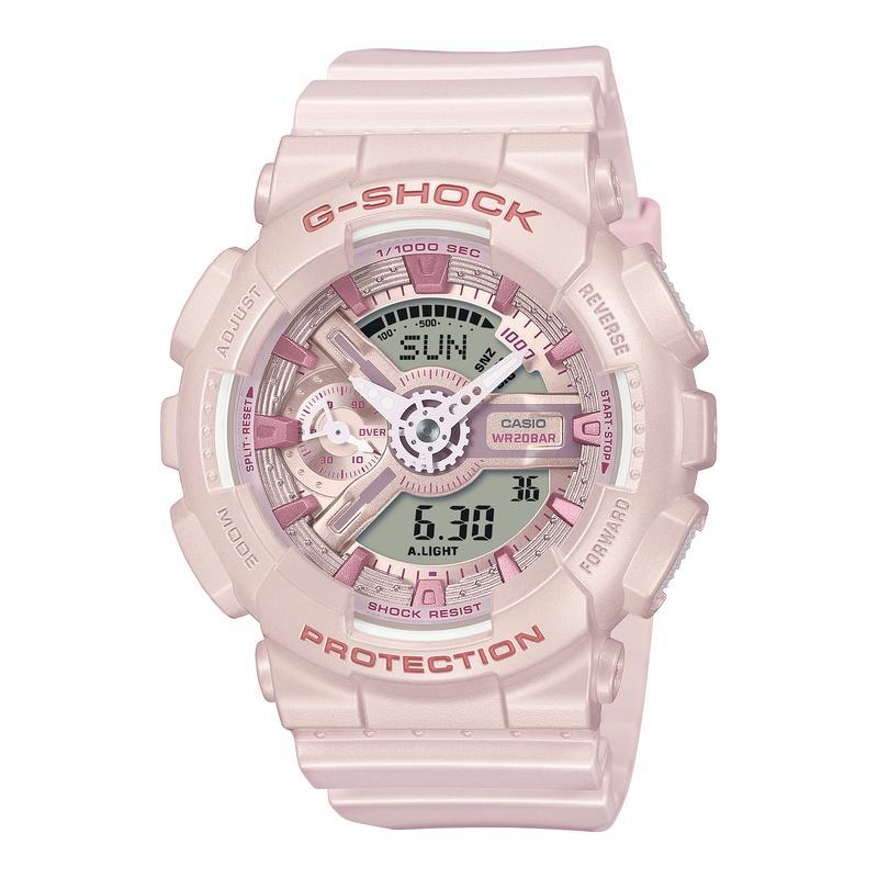 CASIO 卡西欧多功能石英男士手表珍珠光泽硅胶表带