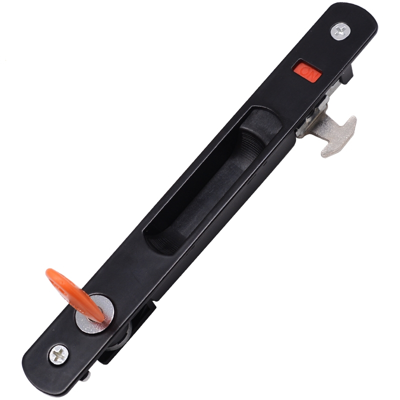 移门锁推拉门锁阳台铝合金玻璃门单面钩锁带钥匙门锁栓隐型90钩锁