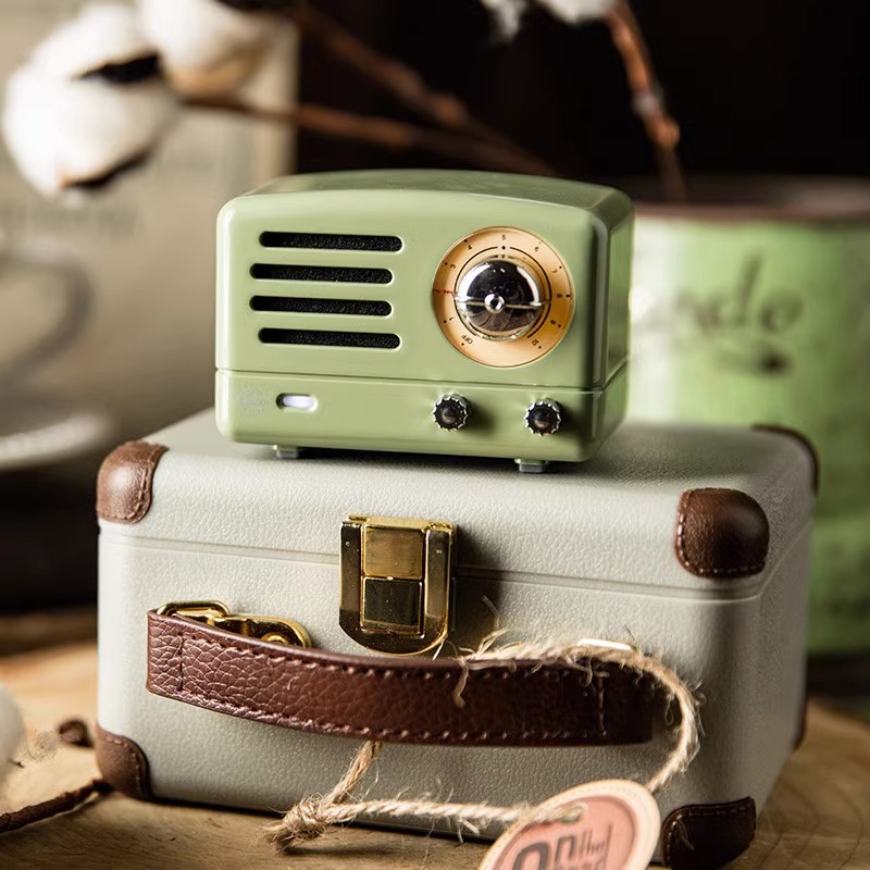 猫王音响猫王小王子OTRMINI复古蓝牙音箱收音机小型生日礼物女生 嬉皮红(无FM)高清大图