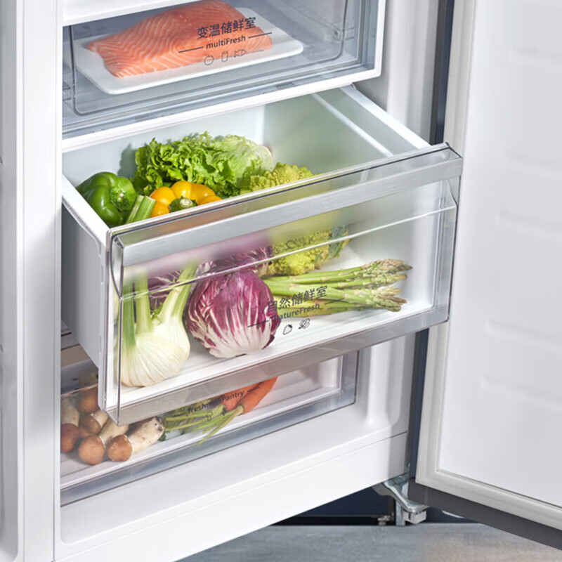 西门子512L超薄对开门双开家用电冰箱无界平嵌入式 风冷无霜大容量变温区抑菌清新 KA515691EC湖蕴蓝高清大图