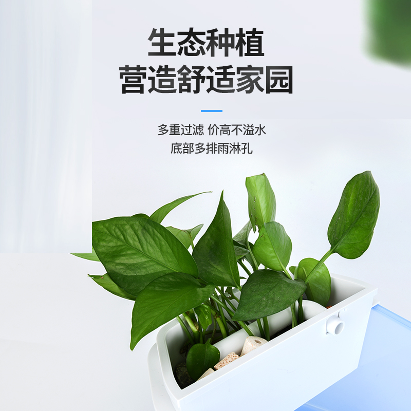 乌龟缸带晒台养乌龟大型家用水陆龟盆别墅造景小鱼缸乌龟专用缸高清大图