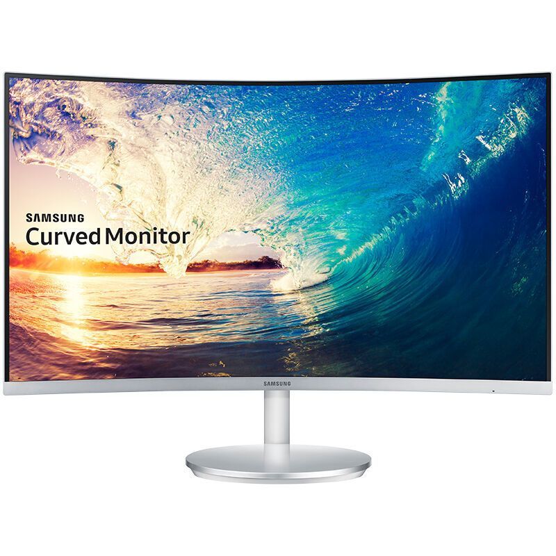 SAMSUNG/三星 C27F591FDC 27英寸1800R震撼曲率微边框曲面显示器 护眼 滤蓝光 纤薄机身 白色