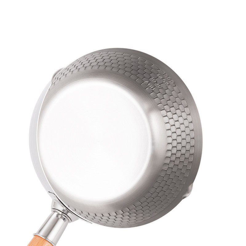 德铂奶锅20cm导热迅速木纹手柄稳固牢靠清洗便捷DEP-803高清大图