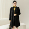 恒源祥西装风衣外套女中长款长袖秋季新款气质英伦风双排扣西服