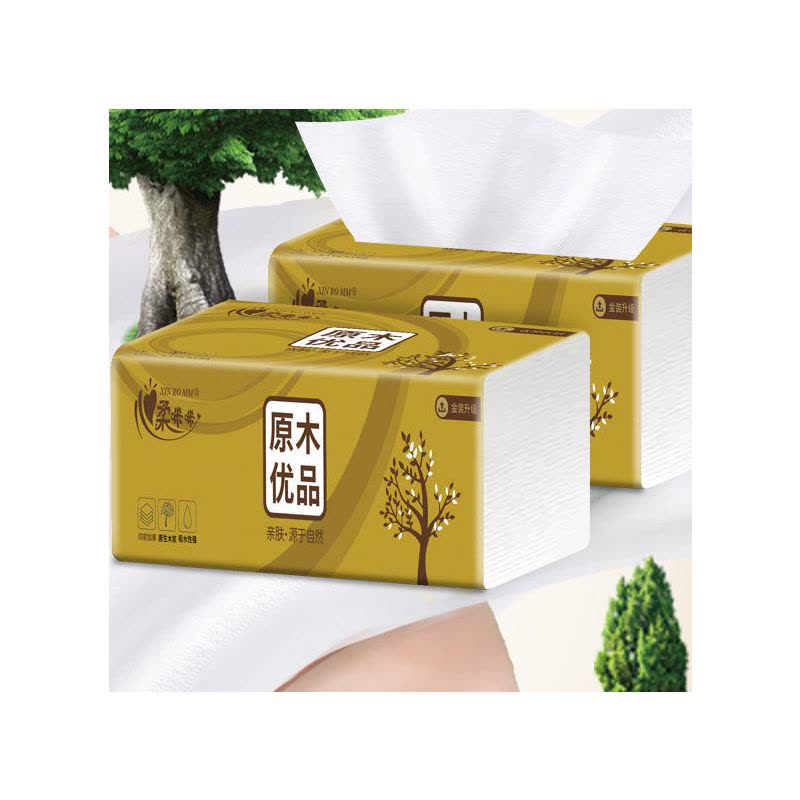 纸巾原木抽纸家用纸巾餐巾纸面巾纸妇婴用纸卫生纸|木浆：40包划算图片