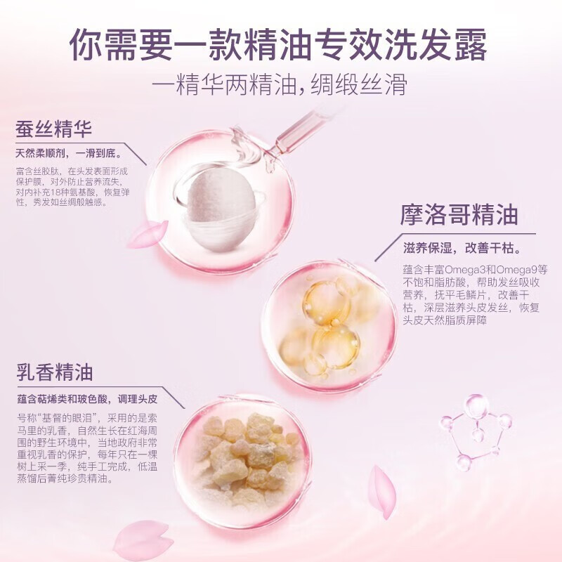 舒蕾(SLEK)保湿柔顺蚕丝800g洗发露高清大图