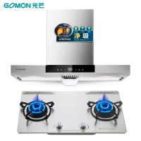 光芒(GOMON)侧吸式静音除味触控式抽油烟机燃气灶烟灶套餐CXW-206-28+JZT-GM600X 13立方 天然气