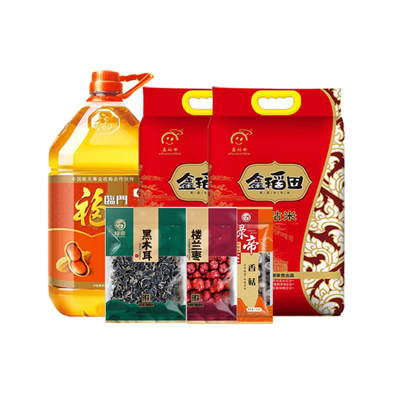 福临门鑫稻田绿帝粮油干货组合1053kg4l