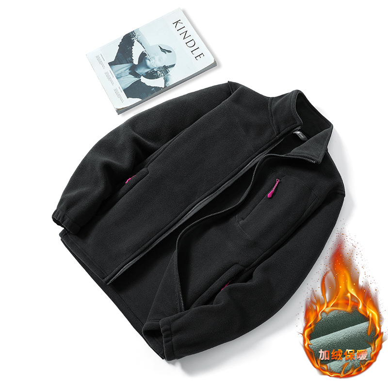 健卡侬 外套抓绒 J196 女碳黑 XXL